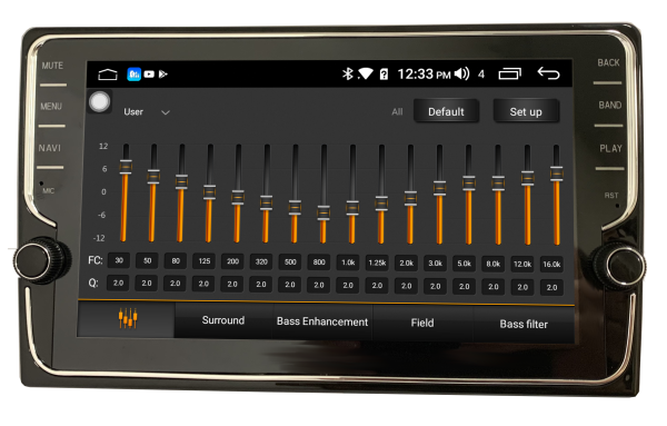 LWIQ-201K – “IQ Series” 10″ with Knobs 1080P Android Touch Screen