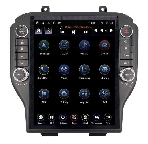 TS-FDMU12-1RR-4B – 2015-Up Ford Mustang Generation 4 T-Style Radio (No HDMI Input)